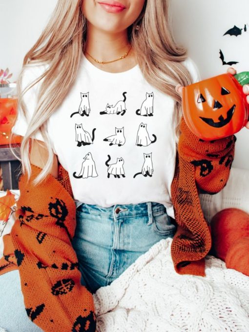 Cat Mom Halloween Shirt