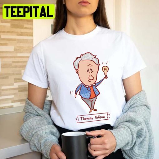 Chibi Art Light Bulbthomas Edison Unisex T-Shirt