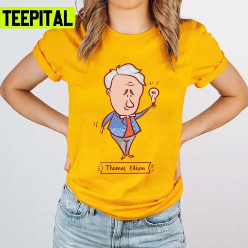 Chibi Art Light Bulbthomas Edison Unisex T-Shirt