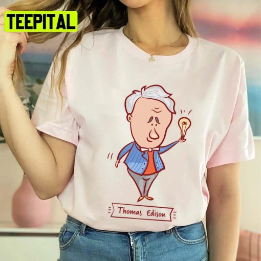 Chibi Art Light Bulbthomas Edison Unisex T-Shirt