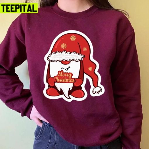 Chibi Gnome Merry Christmas Unisex Sweatshirt