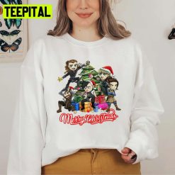 Chibis Cartoon Characters Christmas Design Unisex Sweatshirt