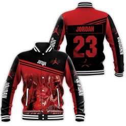 Chicago Bulls Michael Jordan 23 Baseball Jacket