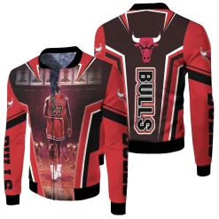 Chicago Bulls Michael Jordan Nba Fleece Bomber Jacket