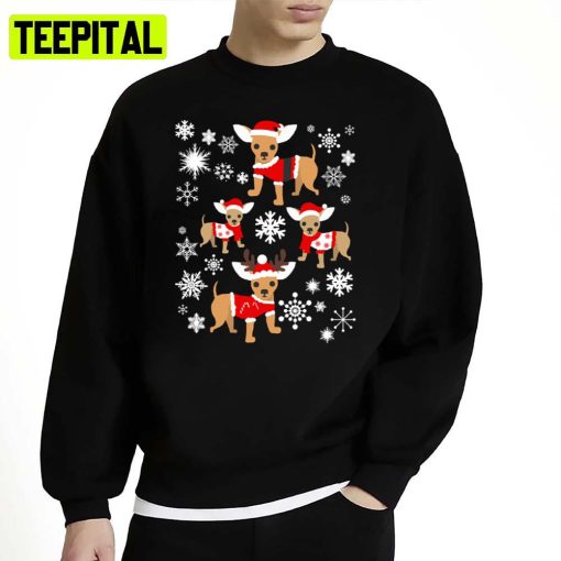 Chihuahua Cosplay Reindeer Christmas Unisex Sweatshirt