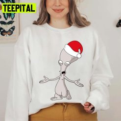 Christmas American Dad Roger With Santa Hat Unisex Sweatshirt