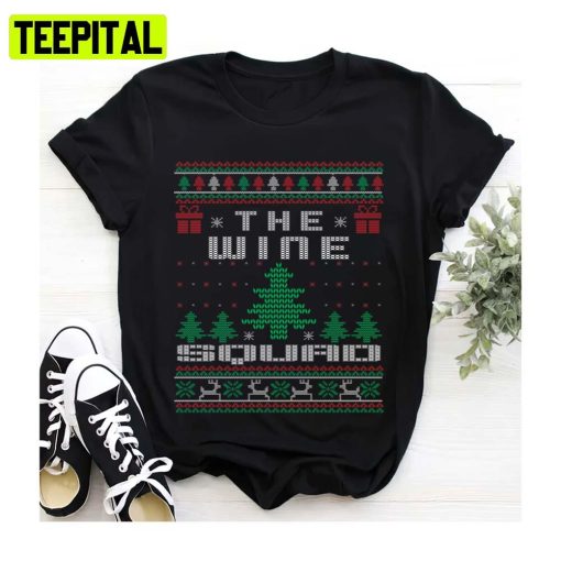 Christmas The Wine Squad Xmas Ugly Unisex Sweatshirt