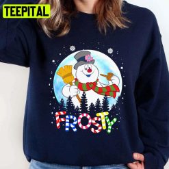 Chubby Frosty The Snowman Candy Design Unisex Sweatshirt