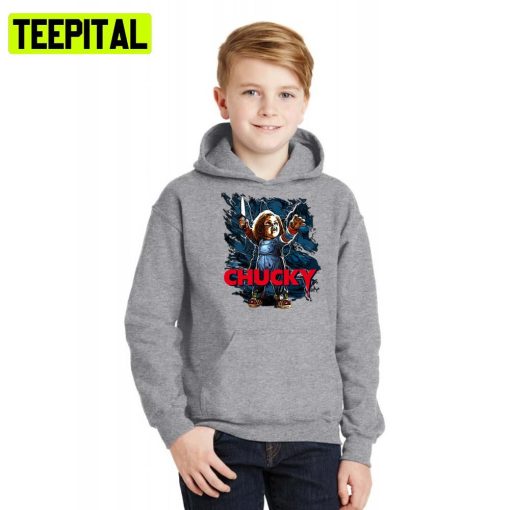 Chucky Child’s Play Doll Halloween Illustration Hoodie