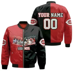 Cincinnati Reds Legends Signed 3d Personalized Bomber Jacket