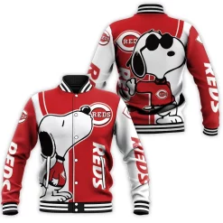 Cincinnati Reds Snoopy Lover 3d Printed Baseball Jacket