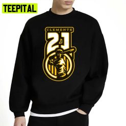 Clemente 21 Animated Baseball Art Pittsburgh Unisex Sweatshirt