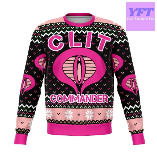 Clit Commander Meme 2022 Design 3d Ugly Christmas Sweater