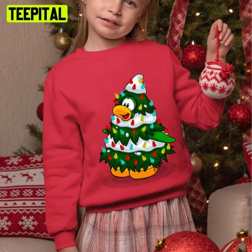 Club Penguin Christmas The Chubby Xmas Tree Unisex Sweatshirt