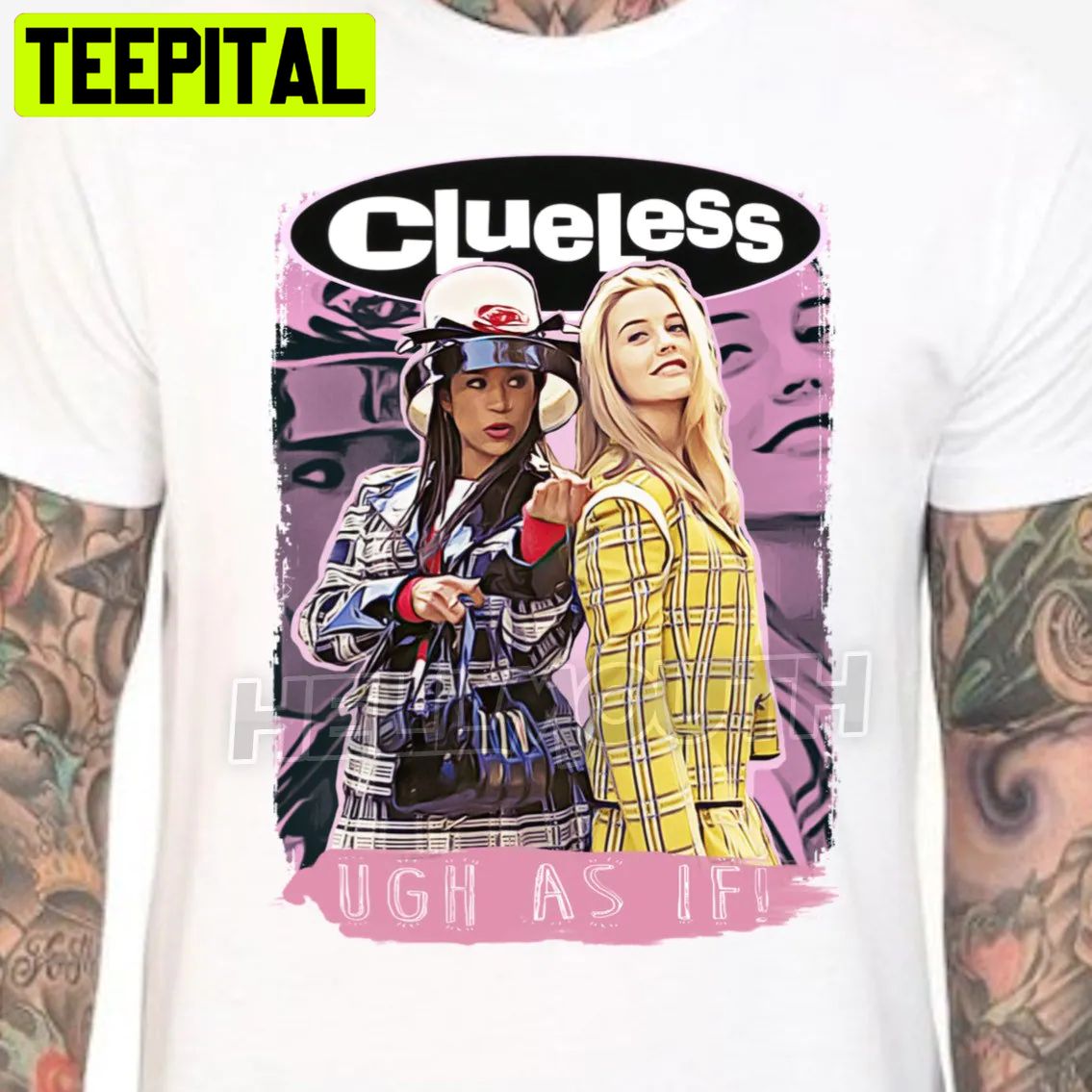 Clueless White Alicia Silverstone Cher Stacey Dash Dionne 90’s Halloween Trending Unsiex T-Shirt