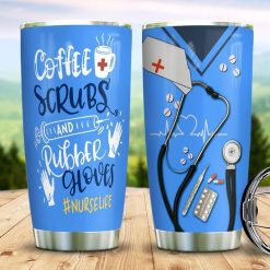 Coffee Scrubs and Rubber Gloves Funny Stainless Steel Cup