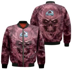 Colorado Avalanche Nhl Fans Skull Bomber Jacket