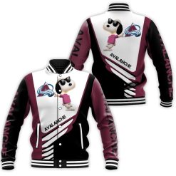 Colorado Avalanche Snoopy For Fans 3d Baseball Jacket