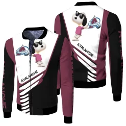 Colorado Avalanche Snoopy For Fans 3d Fleece Bomber Jacket