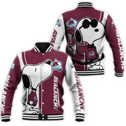 Colorado Avalanche Snoopy Lover 3d Printed Baseball Jacket