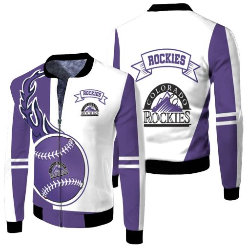 Colorado Rockies 3d Fleece Bomber Jacket