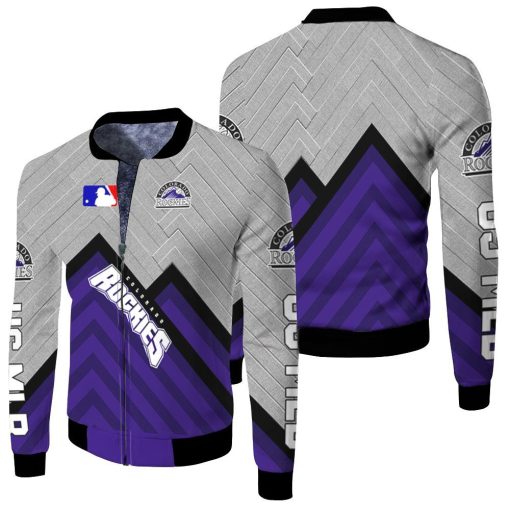 Colorado Rockies 3d Jersey Fleece Bomber Jacket