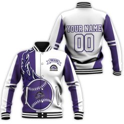 Colorado Rockies 3d Personalized Baseball Jacket