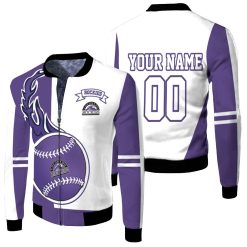 Colorado Rockies 3d Personalized Fleece Bomber Jacket