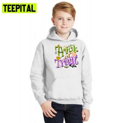 Colorful Trick Or Treat Perfect Design To Wear On Halloween Hoodie