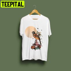 Colorful With A Cute Bird Illustration And A Message About Freedom Trending Unisex Shirt