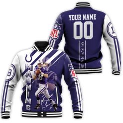 Colts Peyton Manning 3d Personalized Baseball Jacket