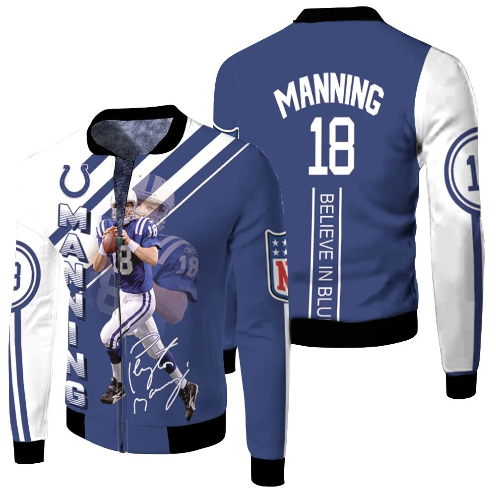Colts Peyton Manning 3d T Shirt Hoodie Jersey Fleece Bomber Jacket