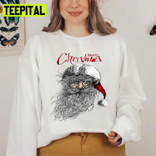 Cool Beard Santa Claus Christmas Character Unisex Sweatshirt