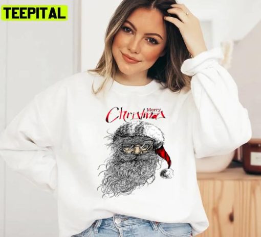 Cool Beard Santa Claus Christmas Character Unisex Sweatshirt