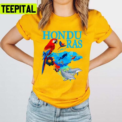 Cool Design Tourist Map Honduras Unisex T-Shirt