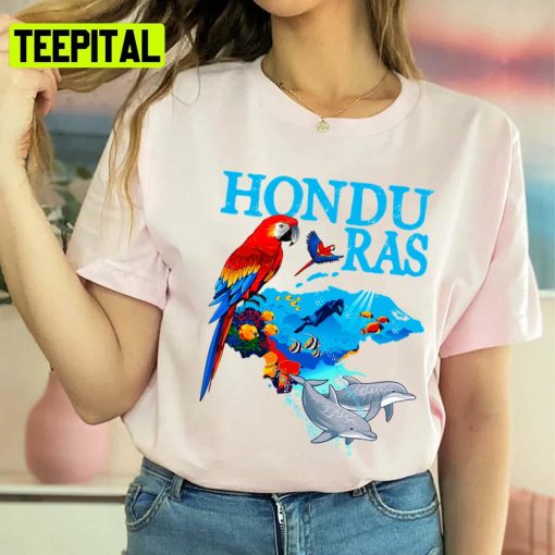 Cool Design Tourist Map Honduras Unisex T-Shirt