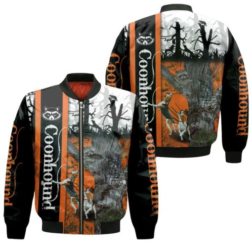 Coonhound Hunting Dog 3d Jersey Bomber Jacket