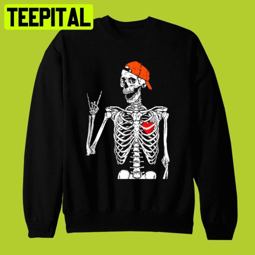 Costume Rocker Rocker Skeleton Hand Rock Cool Halloween Shirt