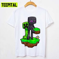 Creeper And Enderman Minecraft Fun Game Unisex T-Shirt