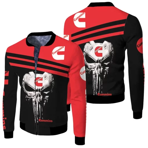 Cummins Skull 3d Jersey Fleece Bomber Jacket