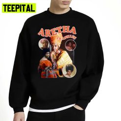 Custom Aretha Franklin Portrait Design Unisex Sweatshirt