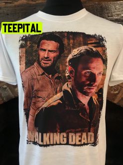 Custom Made Rick Grimes From The Walking Dead Andrew Lincoln Halloween Trending Unsiex T-Shirt