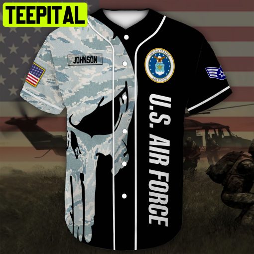 Custom Name Baseball Jersey United States Air Force All Over Printed Trending Baseball Jersey