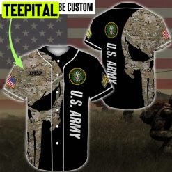 Custom Name Baseball Jersey United States Army Veteran All Over Printed Trending Baseball Jersey