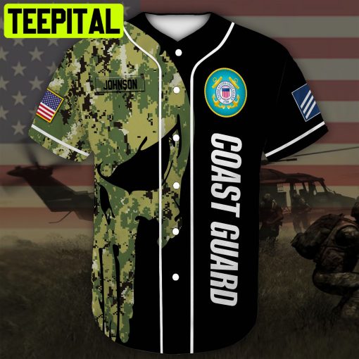 Custom Name Baseball Jersey United States Coast Guard All Over Printed Trending Baseball Jersey