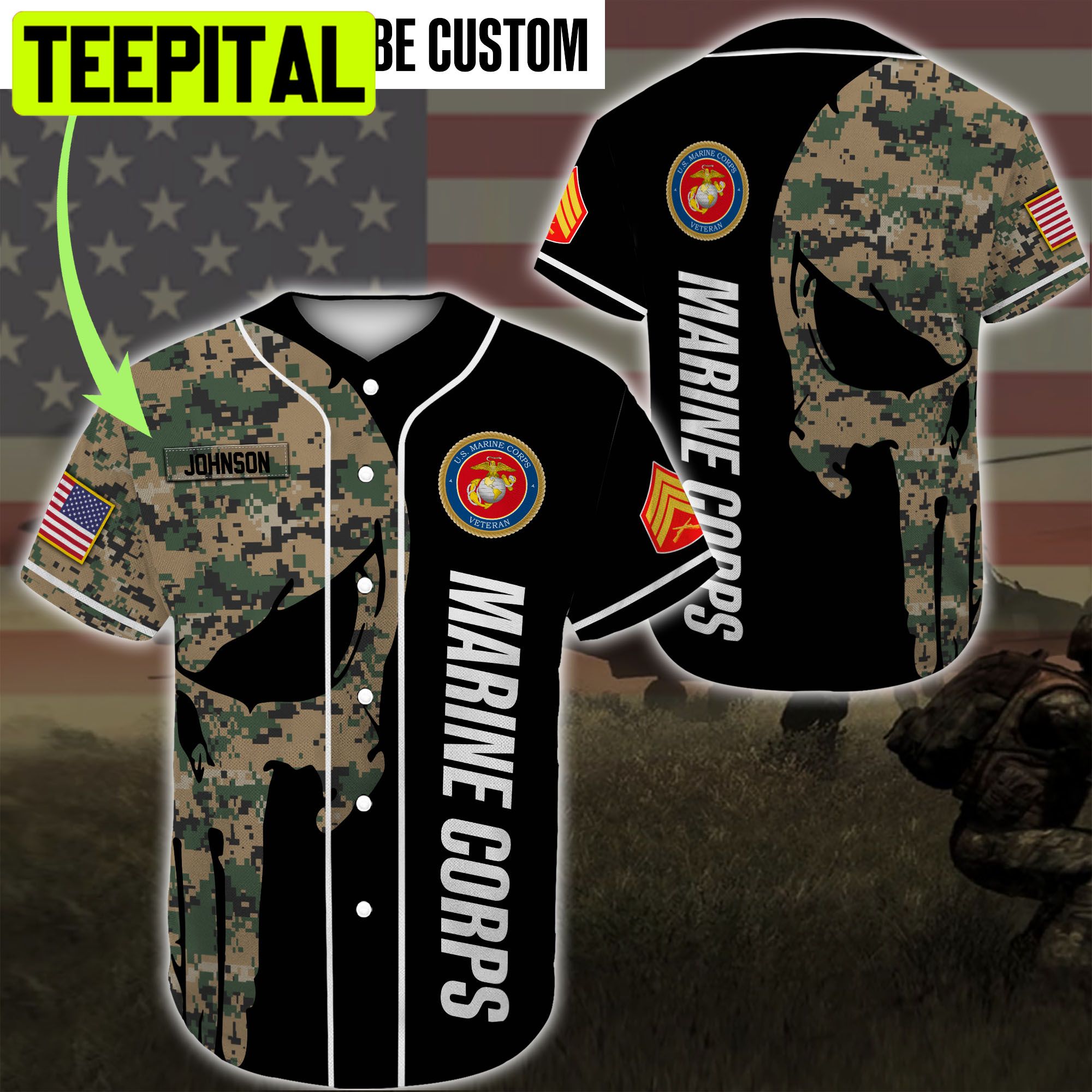 Top 10 Baseball Jersey Designs Cool With Meaning About Army US Veteran