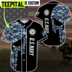 Custom Name Baseball Jersey United States Navy All Over Printed Trending Baseball Jersey