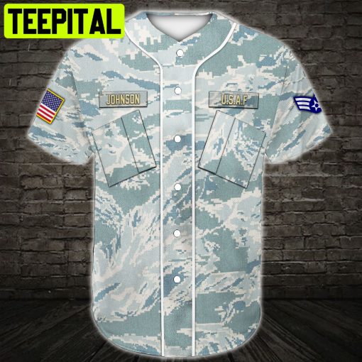 Custom Name Baseball Jersey US Air force Veteran All Over Printed Trending Baseball Jersey