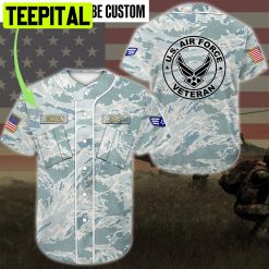 Custom Name Baseball Jersey US Air force Veteran All Over Printed Trending Baseball Jersey