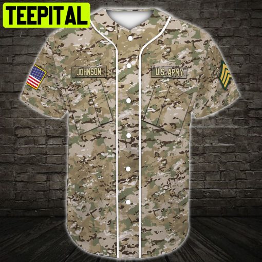 Custom Name Baseball Jersey US Army All Over Printed Trending Baseball Jersey